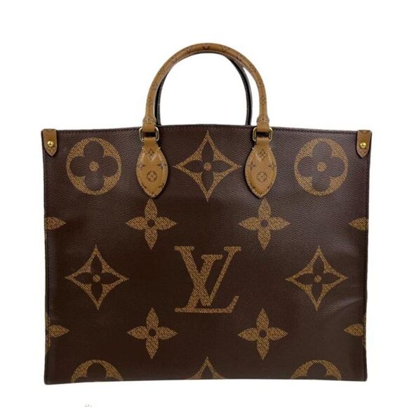 Louis Vuitton Limited Edition Giant Monogram Reverse Onthego GM Tote Shoulder Ha - Picture 13 of 13